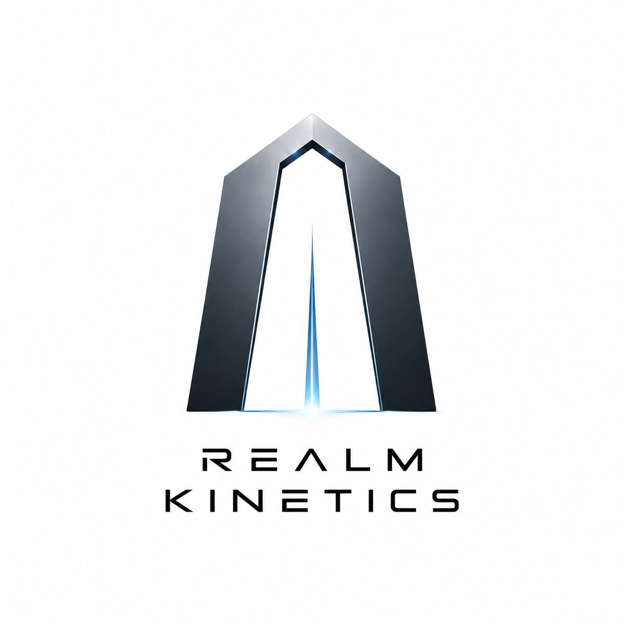 Das Realm Kinetics Logo auf weißem quadratischem Hintergrund